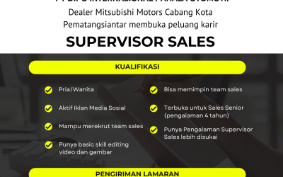Lowongan Supervisor Sales